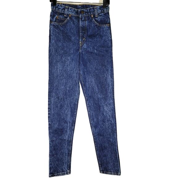 Rare 1988 Vintage Levi's 711 Denim 28x34 Acid Wash Denim
